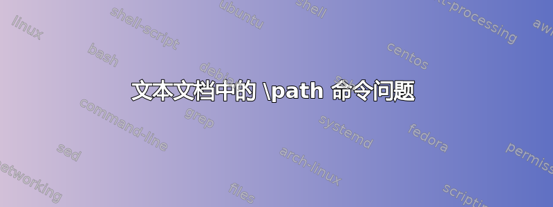 文本文档中的 \path 命令问题