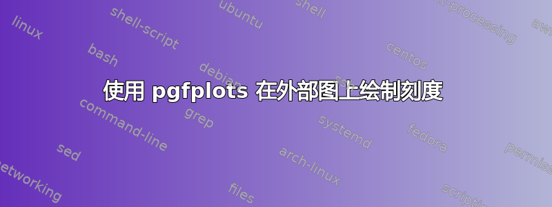 使用 pgfplots 在外部图上绘制刻度