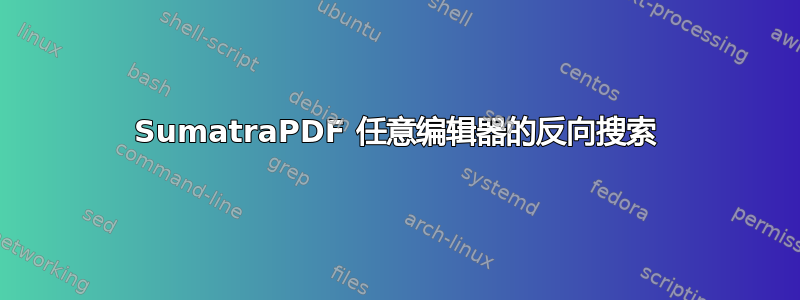 SumatraPDF 任意编辑器的反向搜索