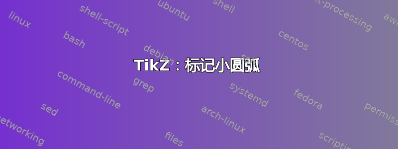 TikZ：标记小圆弧