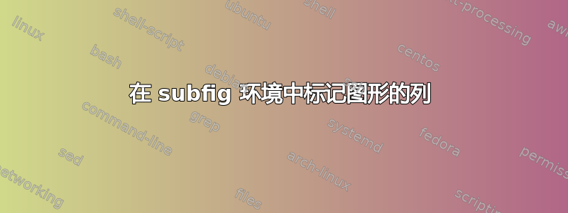 在 subfig 环境中标记图形的列