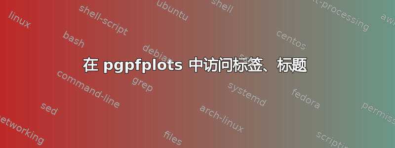 在 pgpfplots 中访问标签、标题