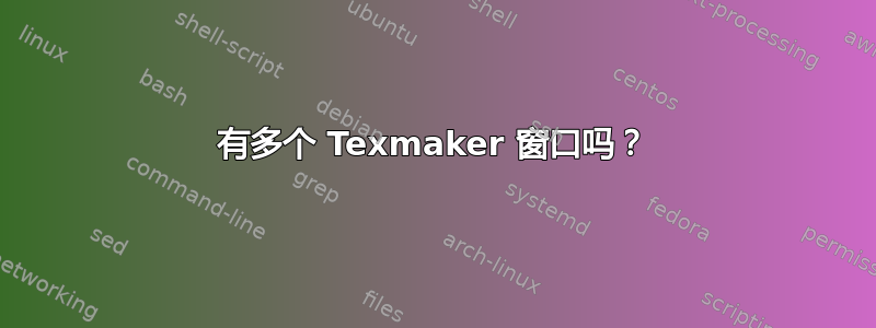 有多个 Texmaker 窗口吗？