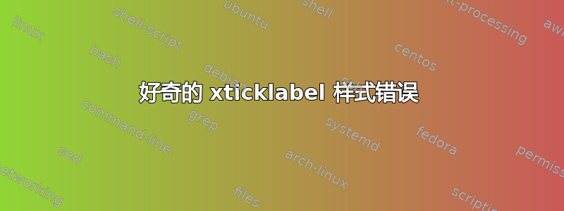 好奇的 xticklabel 样式错误