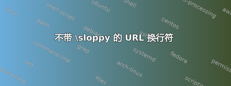 不带 \sloppy 的 URL 换行符