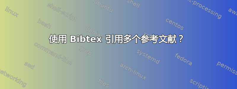 使用 Bibtex 引用多个参考文献？