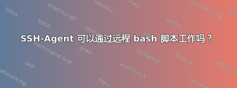 SSH-Agent 可以通过远程 bash 脚本工作吗？