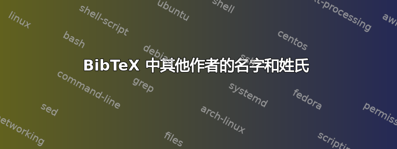 BibTeX 中其他作者的名字和姓氏