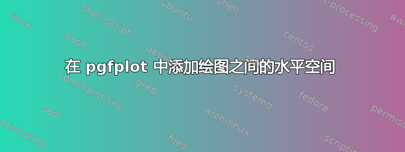 在 pgfplot 中添加绘图之间的水平空间