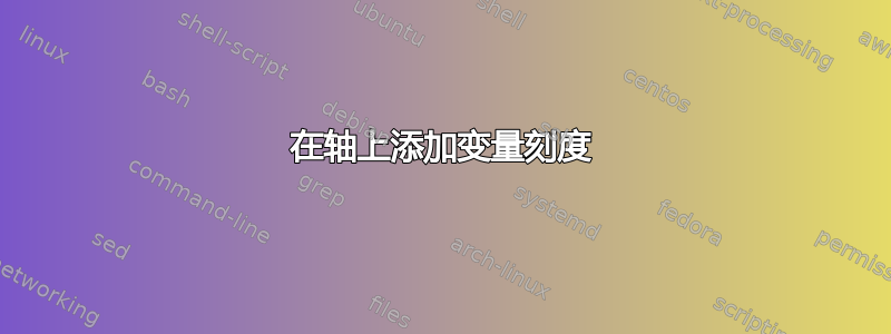 在轴上添加变量刻度