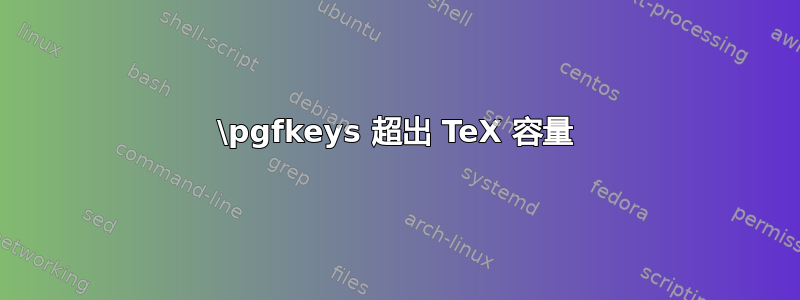 \pgfkeys 超出 TeX 容量