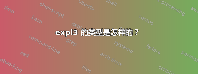 expl3 的类型是怎样的？