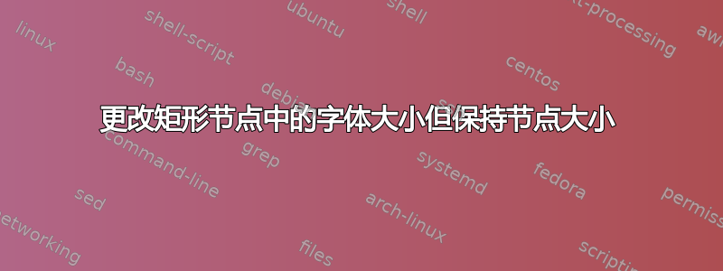 更改矩形节点中的字体大小但保持节点大小