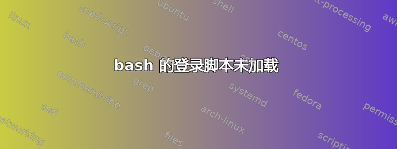 bash 的登录脚本未加载