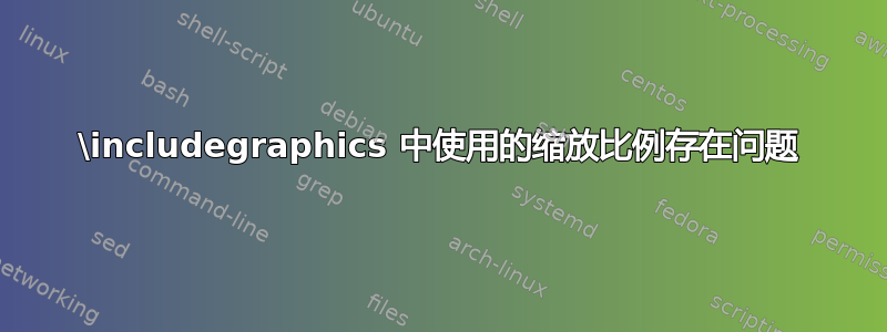 \includegraphics 中使用的缩放比例存在问题