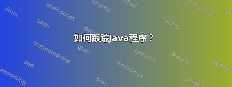 如何跟踪java程序？