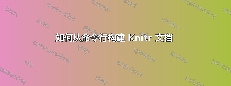 如何从命令行构建 Knitr 文档