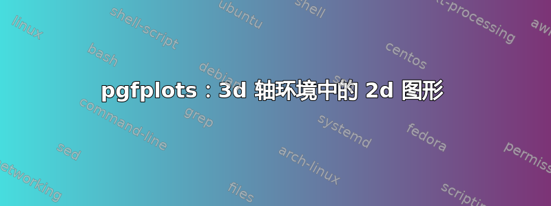 pgfplots：3d 轴环境中的 2d 图形