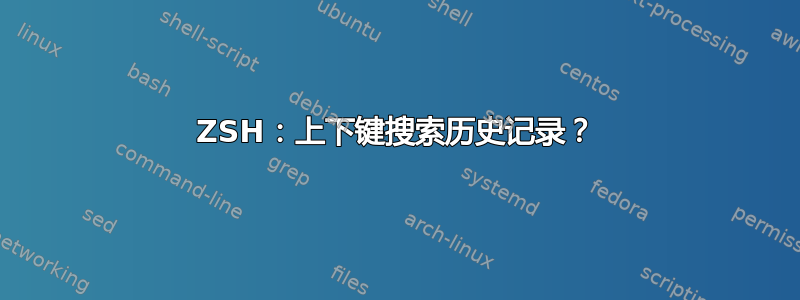 ZSH：上下键搜索历史记录？