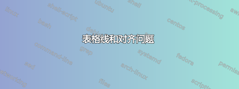 表格线和对齐问题