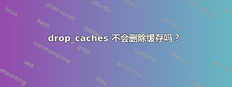 drop_caches 不会删除缓存吗？