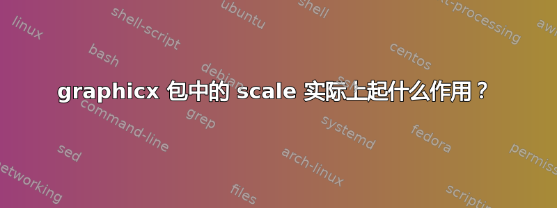 graphicx 包中的 scale 实际上起什么作用？