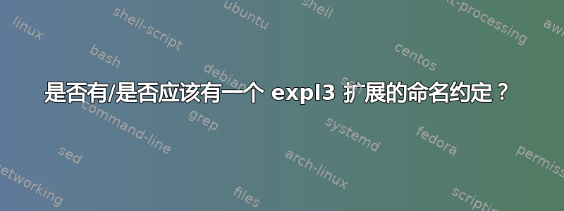 是否有/是否应该有一个 expl3 扩展的命名约定？