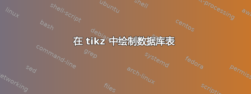 在 tikz 中绘制数据库表