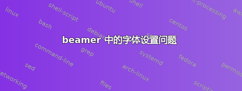 beamer 中的字体设置问题