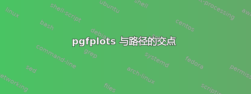 pgfplots 与路径的交点