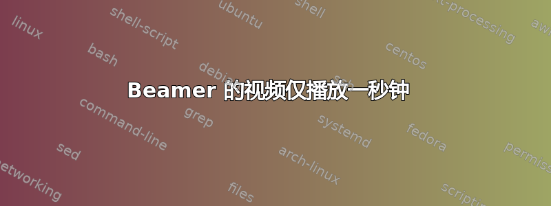 Beamer 的视频仅播放一秒钟 