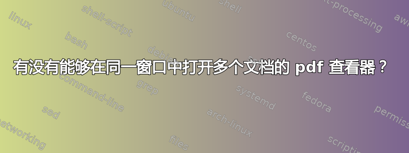 有没有能够在同一窗口中打开多个文档的 pdf 查看器？