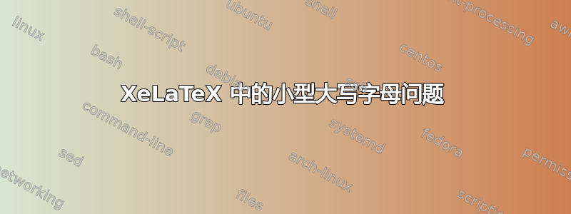 XeLaTeX 中的小型大写字母问题