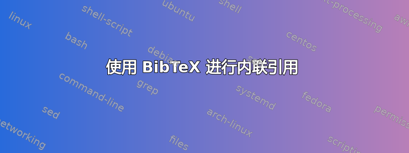 使用 BibTeX 进行内联引用