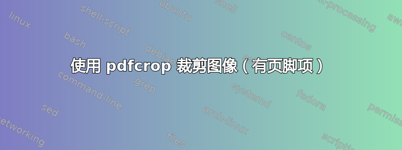 使用 pdfcrop 裁剪图像（有页脚项）