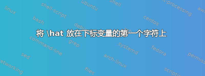 将 \hat 放在下标变量的第一个字符上