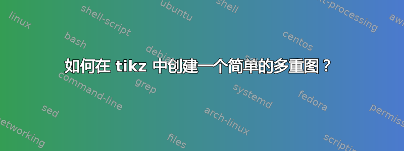 如何在 tikz 中创建一个简单的多重图？