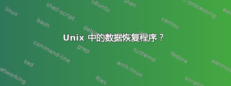 Unix 中的数据恢复程序？