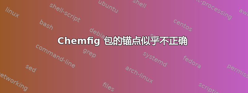 Chemfig 包的锚点似乎不正确