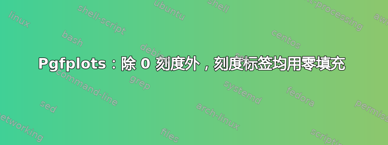 Pgfplots：除 0 刻度外，刻度标签均用零填充