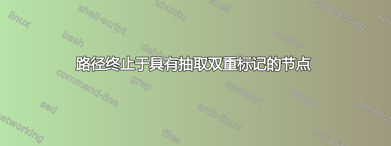 路径终止于具有抽取双重标记的节点