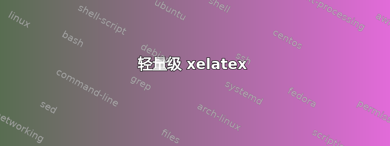 轻量级 xelatex