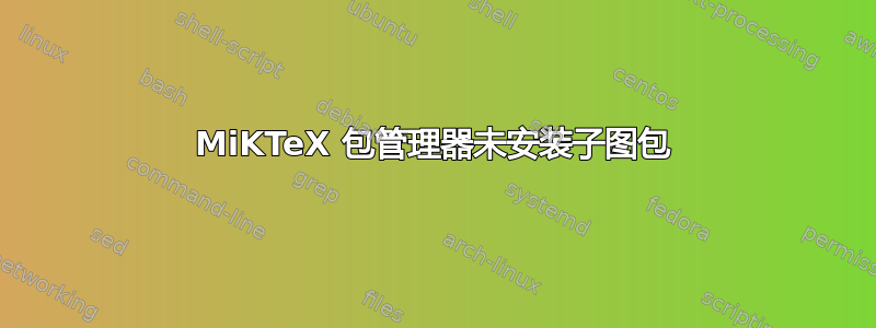 MiKTeX 包管理器未安装子图包