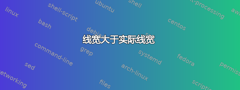 线宽大于实际线宽