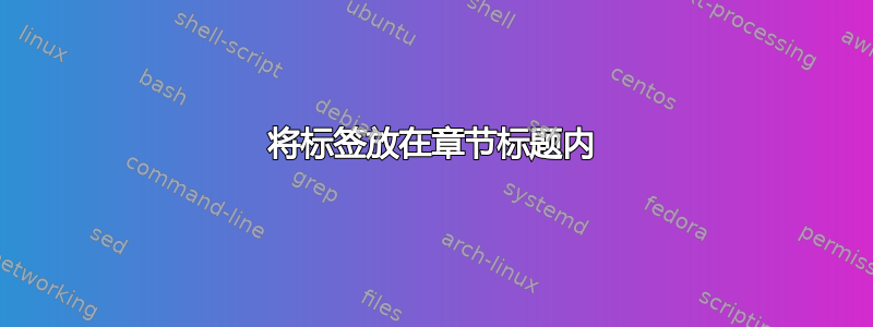 将标签放在章节标题内