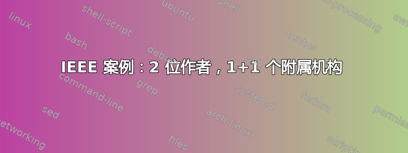 IEEE 案例：2 位作者，1+1 个附属机构