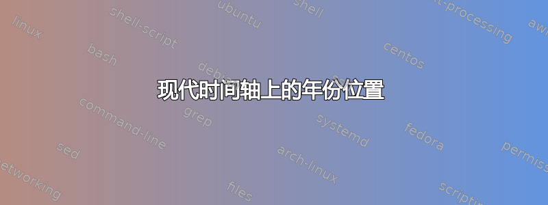 现代时间轴上的年份位置