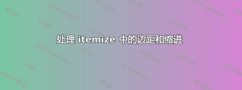 处理 itemize 中的边距和缩进