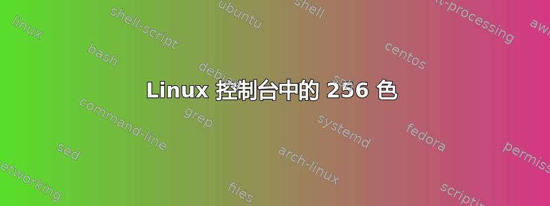 Linux 控制台中的 256 色