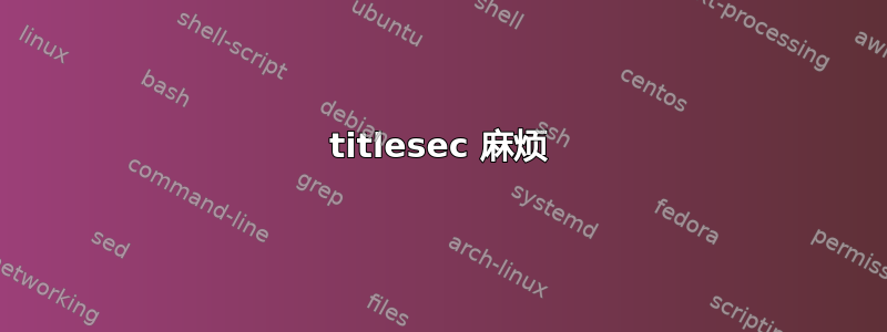 titlesec 麻烦